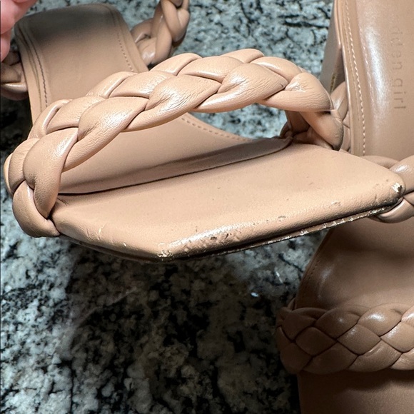 Madden Girl Dixcy Braided Cream Block Heel Sandals - 11 - Picture 7 of 10